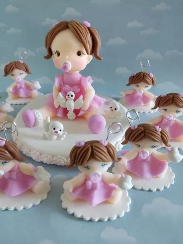 Adorno Torta Bautismo Angelito Angelita Porcelana Fria En Venta En