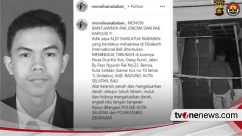 Alat Kelamin Aldi Sahilatua Nababan Rusak Keluarga Curiga Mahasiswa