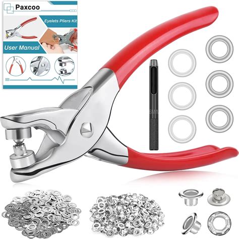 Paxcoo Pcs Grommet Tool Kit Mm Inch Eyelet Kit With Pcs