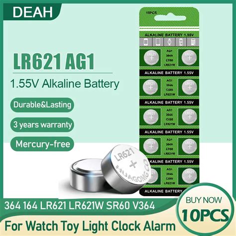 10PCS AG1 LR621 364 SR621SW SR621 LR60 SR60 V364 164 531 TR621 CX60 1 ...