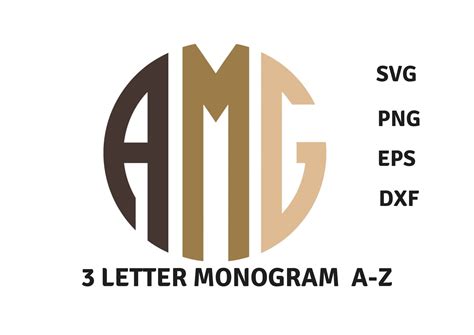 Monogram Svg Files for Cricut Circle Monogram - Etsy | Monogram svg ...