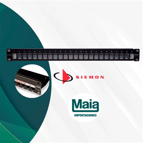 PATCH PANEL DE 24PUERTOS RJ 45 CAT6A SIEMON MAIA IMPORTACIONES