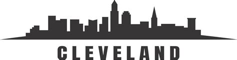 Cleveland skyline silhouette 4692463 Vector Art at Vecteezy