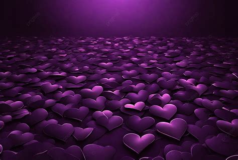 Abstract Bokeh Purple Hearts Valentine Day Background Bokeh Purple