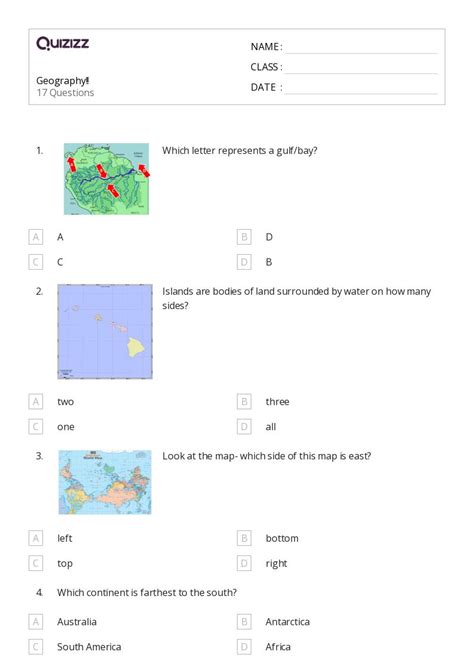 50 Geography Worksheets On Quizizz Free And Printable