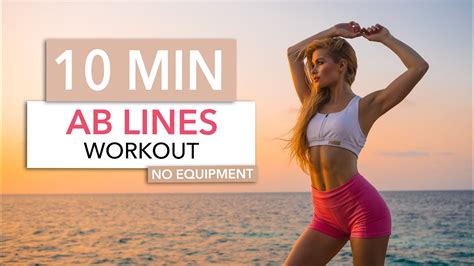 10 MIN AB LINES WORKOUT Efficient For Middle Side Upper Abs No