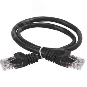 Патч-корд категории 5Е UTP LSZH 1м черный артикул PC09-C5EUL-1M ITK ...