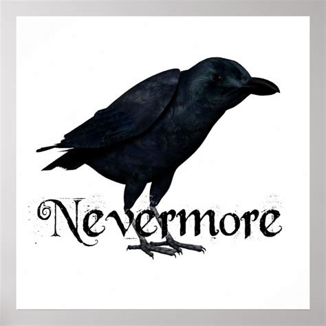 3D Nevermore Raven Poster | Zazzle.com