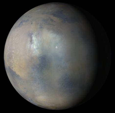 NASA spots a big dust storm on the Martian surface