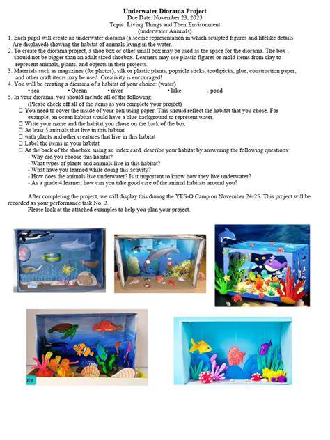 Underwater Diorama Project | PDF | Cognitive Science | Cognition