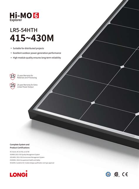 Panou Fotovoltaic Longi Lr Hth M Hi Mo Explorer Wp