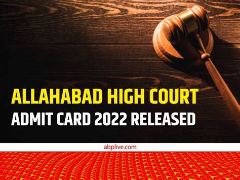 Allahabad High Court Admit Card 2022 Released Group C And D Posts Direct