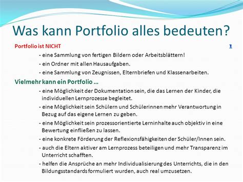 Portfolio Beispiel Uni