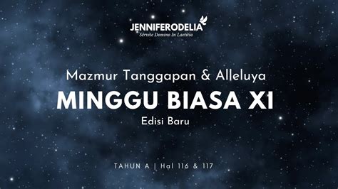 Mazmur Tanggapan Edisi Baru Minggu Biasa Xi Tahun A 18 Juni 2023