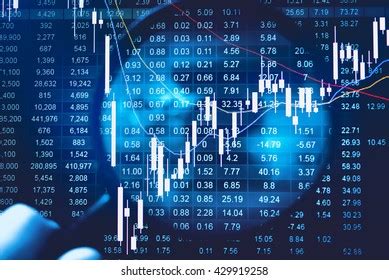 Creative Glowing Forex Chart Grid Big Stock Illustration 2124264929