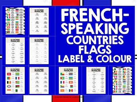 French Speaking Countries Flags