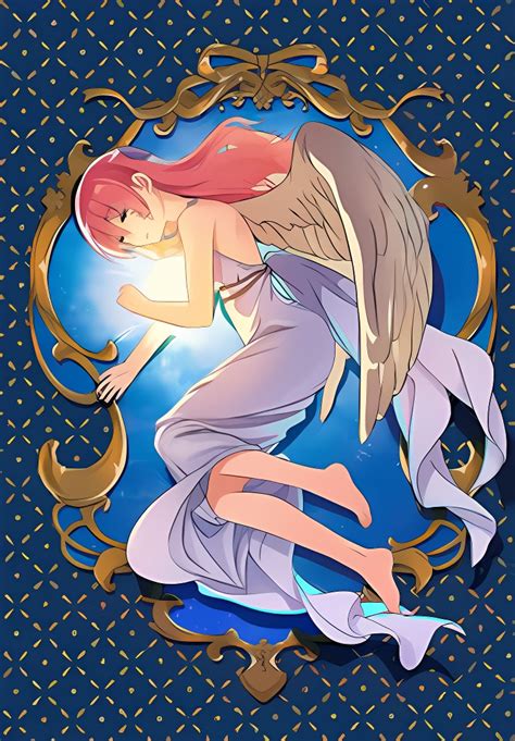 Safebooru Girl Angel Wings Background Art Backless Dress Bare Back