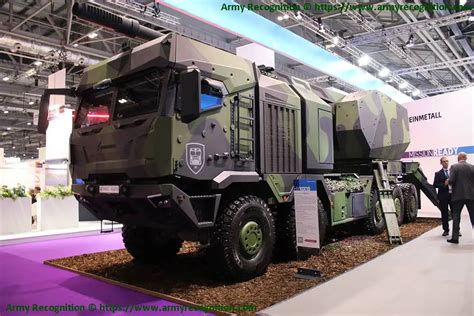 DSEI 2021 World Premiere For Rheinmetall HX3 Based 155mm 10x10 Wheeled