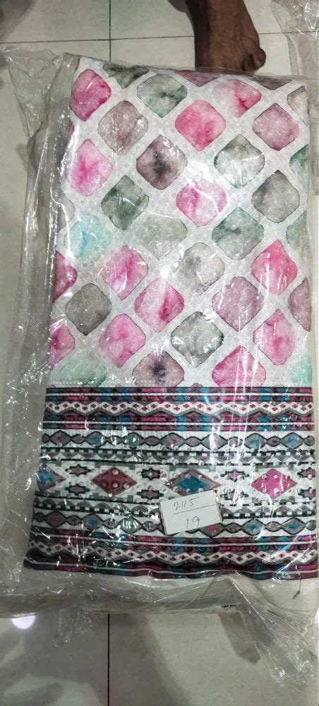 PolyCotton White Chikan Digital Print Fabric GSM 150 At Rs 170 Meter