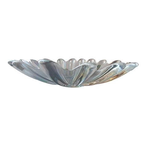 Mid Century Federal Glass Company Celestial Iridescent Scalloped Edge