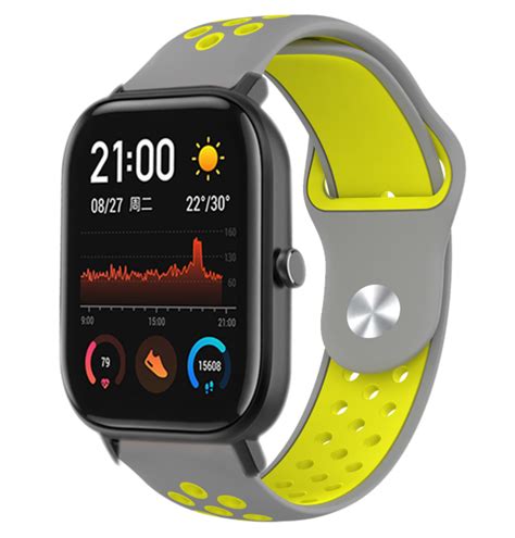 Xiaomi Amazfit Gts Sportarmband Grau Gelb Smartwatcharmbaender De