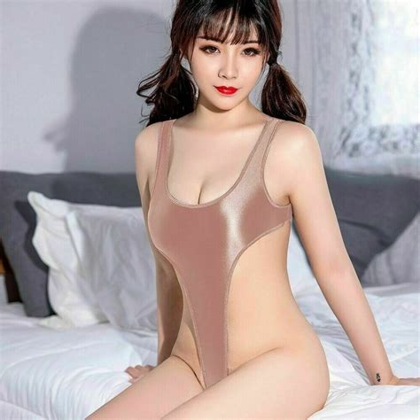 Shiny One Piece Hollow Out Bodysuit Lingerie High Cut Micro Bikini Thong Leotard Ebay