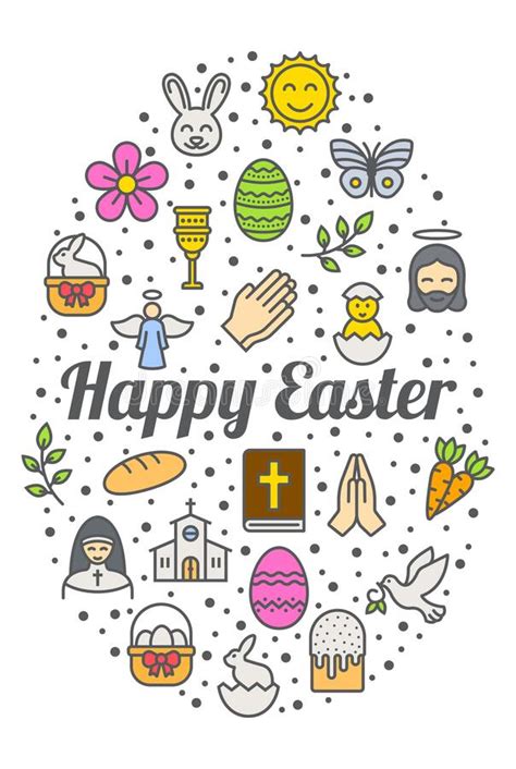 Easter Icons Stock Vector Illustration Of Bunny Celebrate 64581223