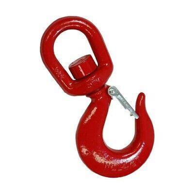 Alloy Swivel Hoist Hook Crane Hook Safety Latch Ton Ebay