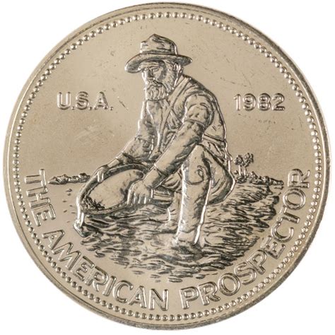 1 Oz Silver 1982 Prospector Round Engelhard Provident Metals