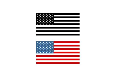 american flag black and white with colorful