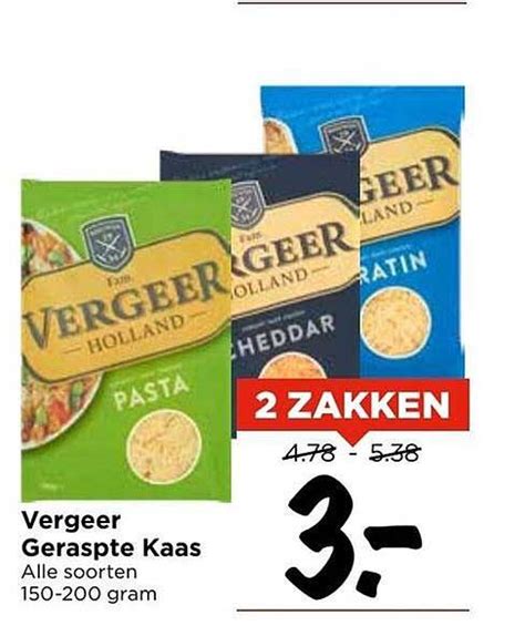 Vergeer Geraspte Kaas Aanbieding Bij Vomar 1Folders Nl