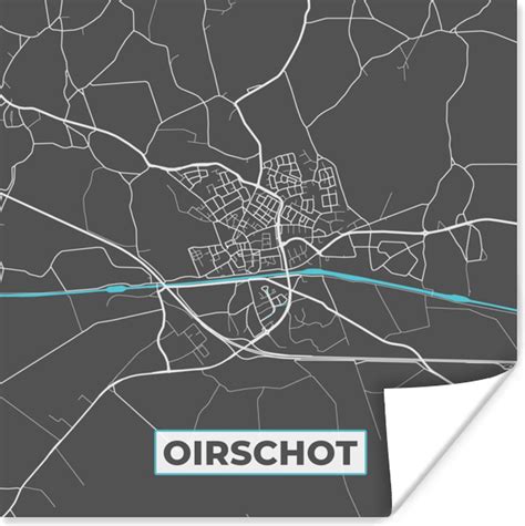 Poster Kaart Oirschot Stadskaart Plattegrond X Cm Bol