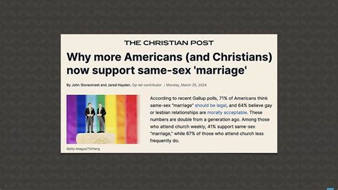 Why Do More Christians Now Support Same Sex Marriage Answers In Genesis