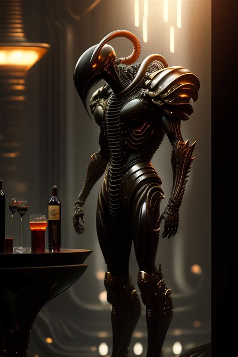 Lexica Alien Xenomorph Male Biomechanical Full Body Cinematic Style