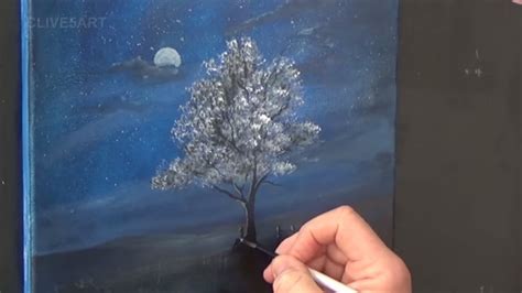 Blue Tree Painting at PaintingValley.com | Explore collection of Blue ...