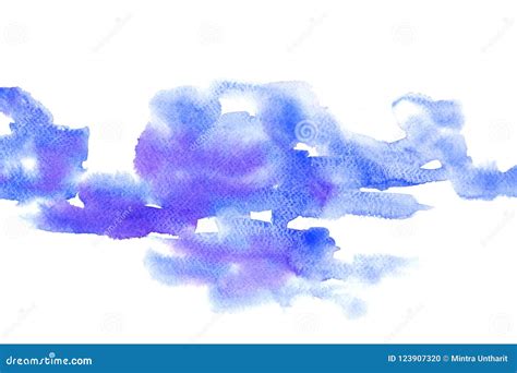 Watercolor Painting Colorful Splashing On White Paper Texture Stock