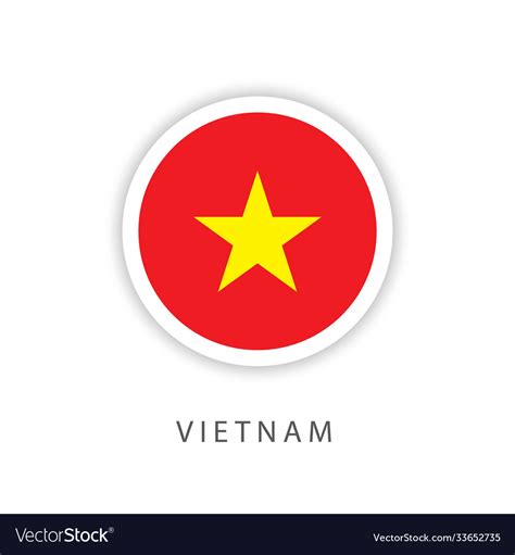 Vietnam circle flag template design Royalty Free Vector