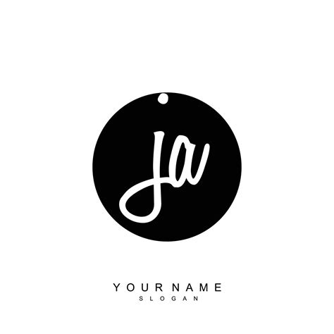 Initial JA Monogram with Grunge Template Design 21925916 Vector Art at ...