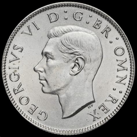 George Vi Silver Two Shilling Coin Florin A Unc