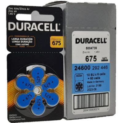 Caja De Pilas Para Audifonos Medicados Duracell Duracell