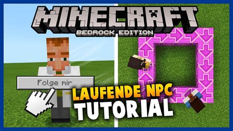 Laufende NPC In Minecraft NUR Mit Commands Minecraft Bedrock YouTube