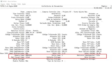 Cross Segmentos Linha Datasul Mre Nota Rateio Objetivo Do Campo