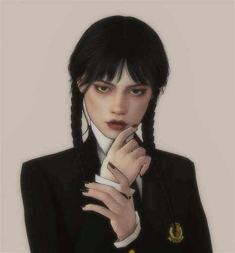 I made Wednesday Addams (Jenna Ortega ofc) : r/Sims4