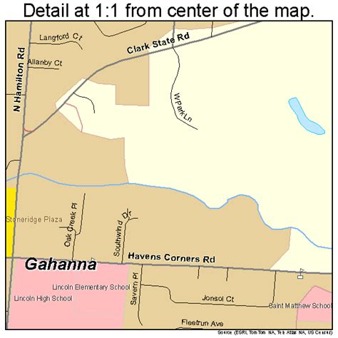 Gahanna Ohio Street Map 3929106