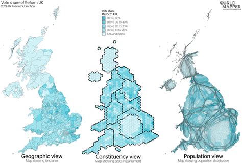 Uk General Election 2024 Reform Party Vote Share Worldmapper