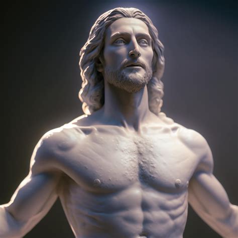 Premium Photo | A statue of jesus is shown with his arms outstretched.