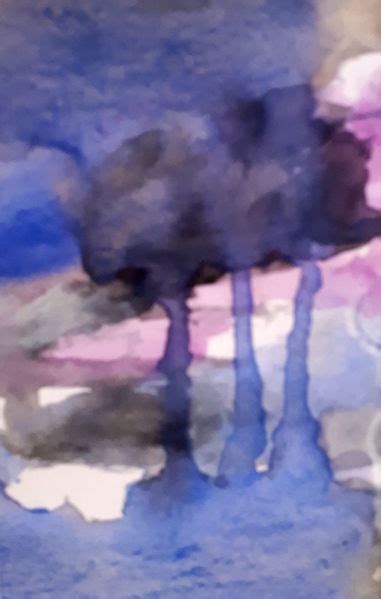 Bäume Natur Baum Aquarell Malerei von itti42 kunstnet