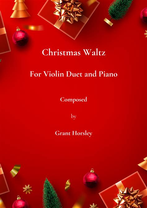 Christmas Waltz Original For Violin Duet And Piano Sheet Music