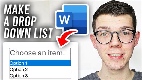 How To Make A Drop Down List In Word Full Guide Youtube