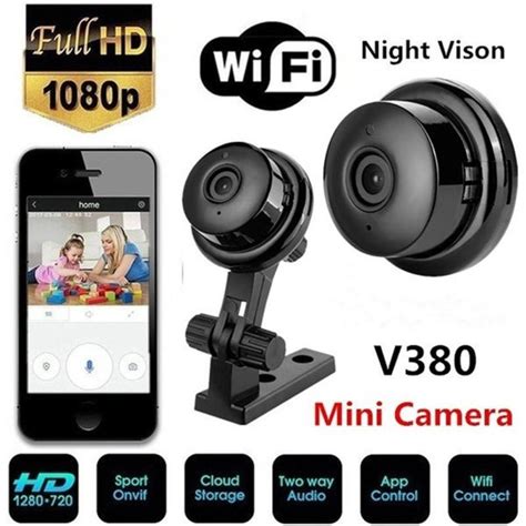 V380 Мини-камера HD Беспроводная видеокамера Бытовой монитор Внутри ...
